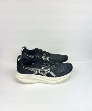 ASICS GEL-Nimbus 27 Shoes Womens 12.5 Black Lake Grey Running Athletic Sneakers